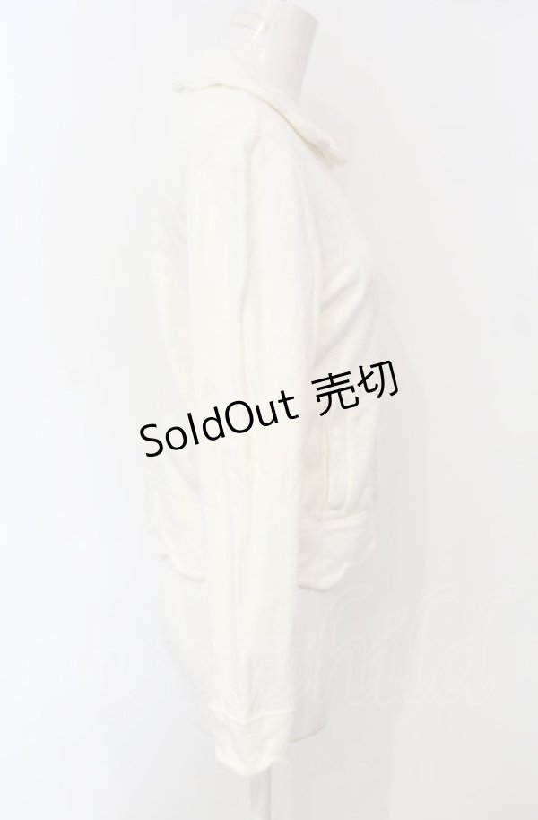 画像3: Jane Marple / スカラップトリミングのジップアップ M オフ O-25-07-24-050-JM-TO-IG-ZT464 (3)