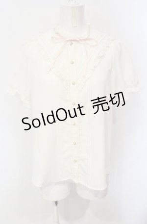 画像: Amavel / 三角タックブラウス  オフ×ピンク O-25-07-24-060-CA-BL-IG-OS