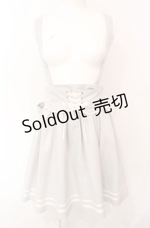 画像: Amavel / ラインサスペンダースカート  グレー O-25-07-24-070-CA-SK-IG-OS
