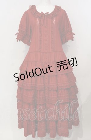 画像: PINK HOUSE / Dolly race ワンピース  アカ O-25-07-24-015-LO-OP-IG-OS