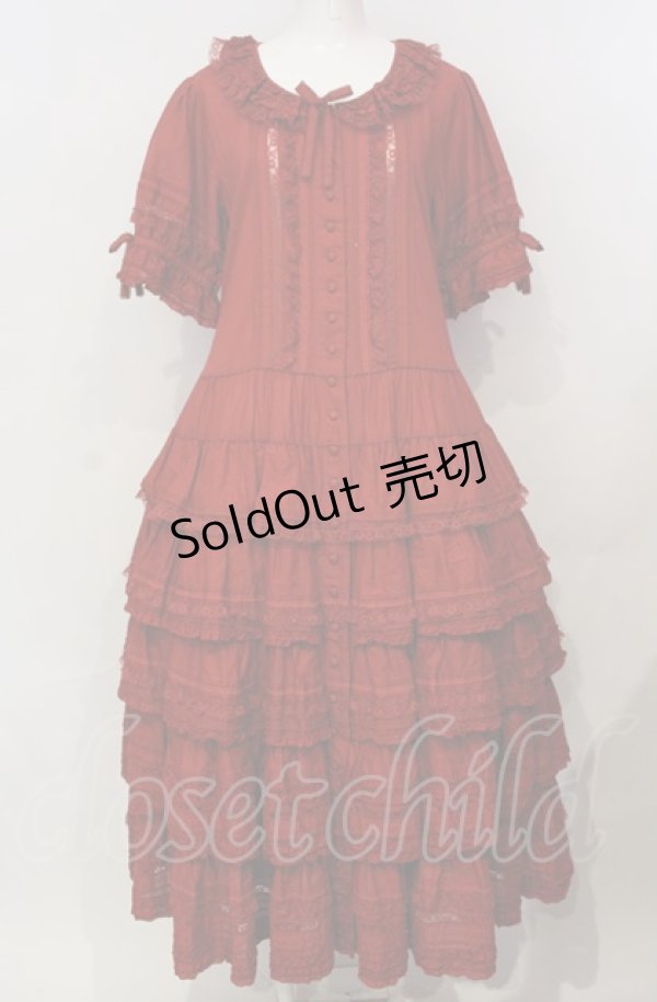 画像1: PINK HOUSE / Dolly race ワンピース  アカ O-25-07-24-015-LO-OP-IG-OS (1)