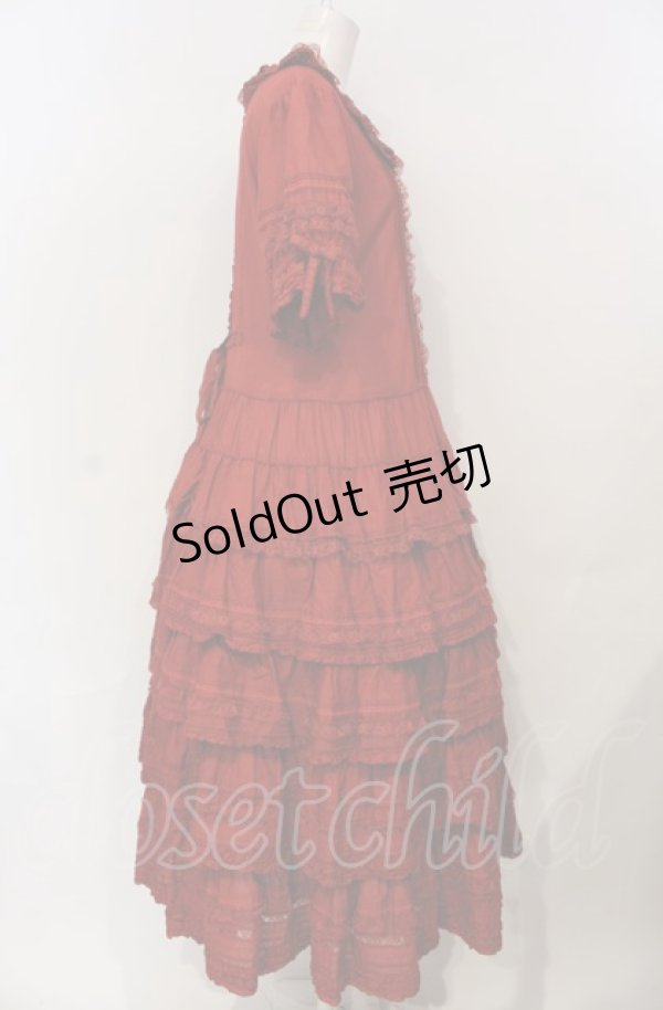 画像3: PINK HOUSE / Dolly race ワンピース  アカ O-25-07-24-015-LO-OP-IG-OS (3)