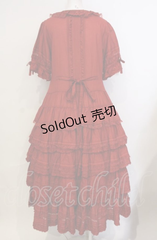 画像4: PINK HOUSE / Dolly race ワンピース  アカ O-25-07-24-015-LO-OP-IG-OS (4)