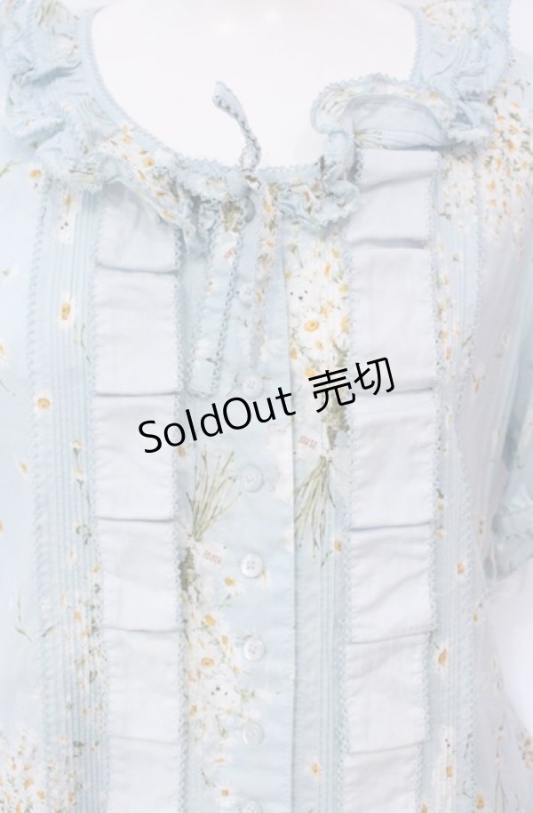 画像2: PINK HOUSE / スマイリーマーガレットプリントワンピース  アイスブルー O-25-07-24-016-LO-OP-IG-OS (2)