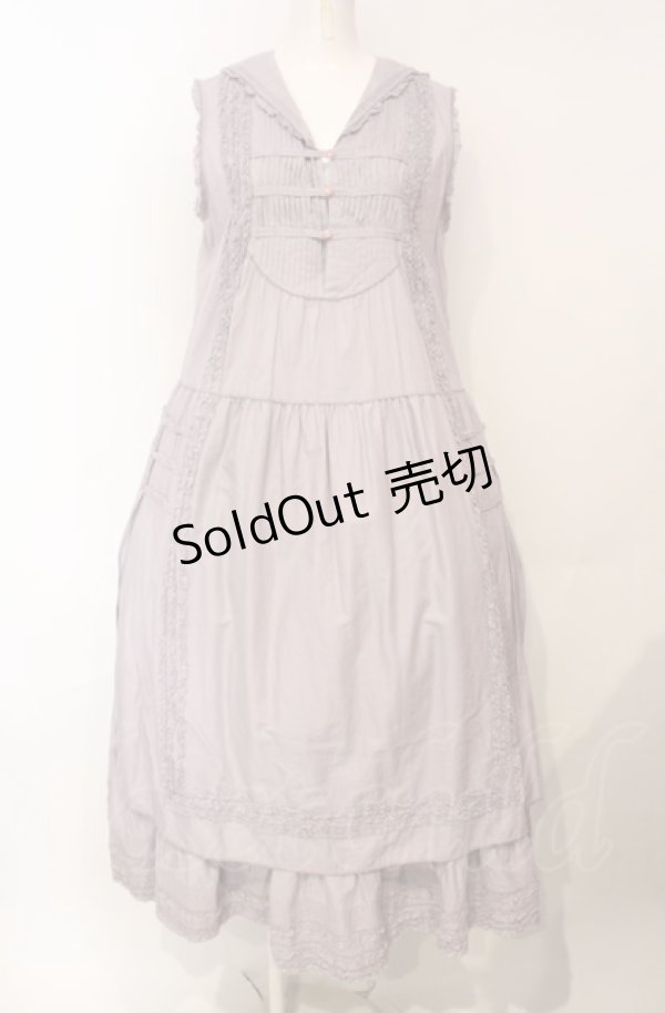 画像1: PINK HOUSE / セーラー襟ノースリーブワンピース  ラベンダー O-25-07-24-020-LO-OP-IG-OS (1)