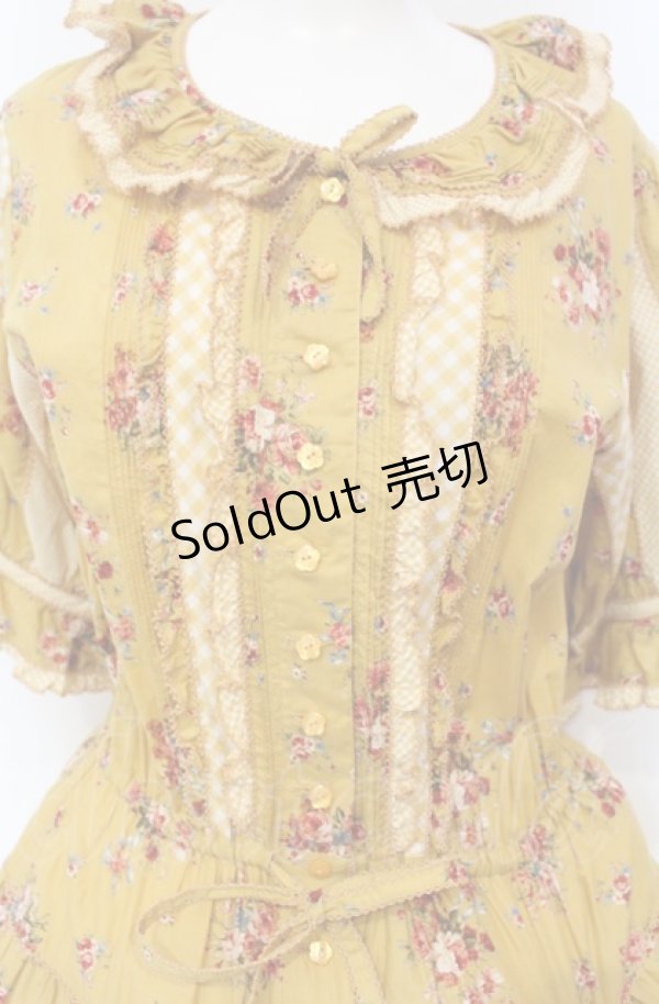 画像2: PINK HOUSE / ドロシーブーケプリントワンピース  イエロー O-25-07-24-022-LO-OP-IG-OS (2)