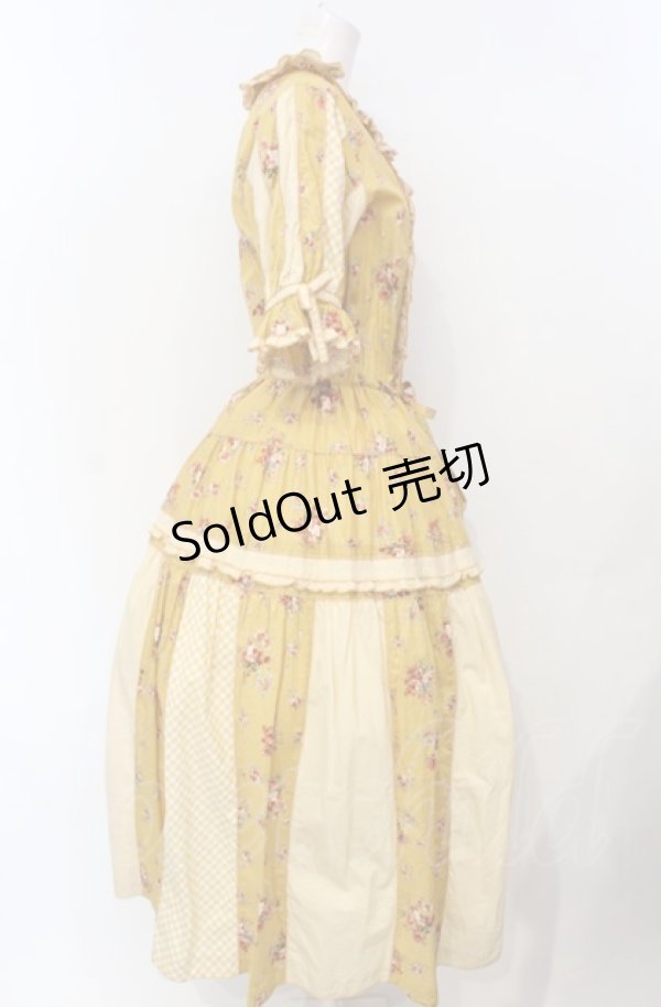 画像3: PINK HOUSE / ドロシーブーケプリントワンピース  イエロー O-25-07-24-022-LO-OP-IG-OS (3)