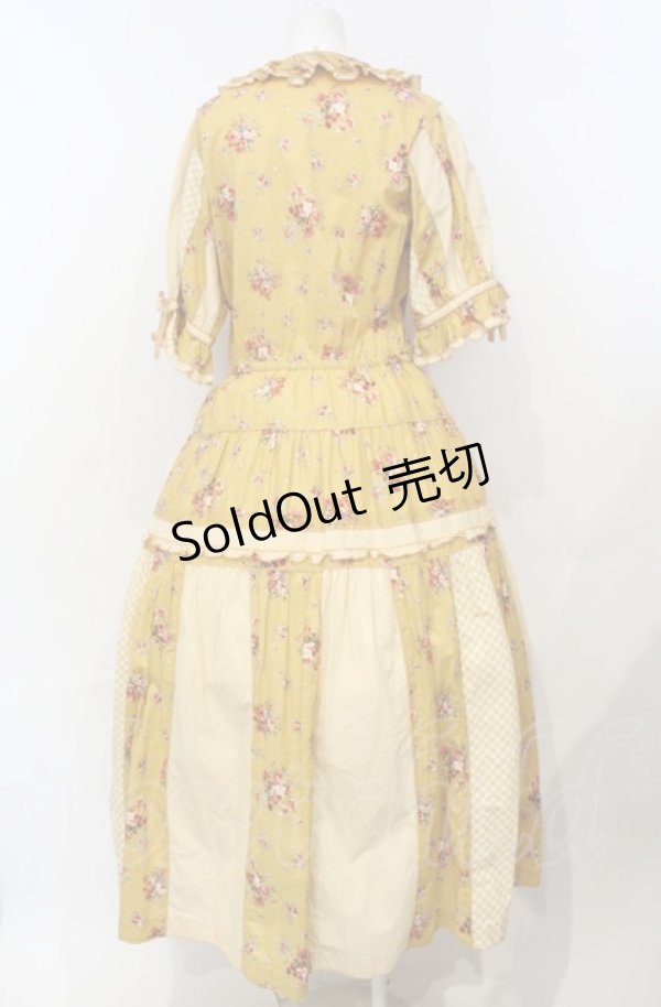 画像4: PINK HOUSE / ドロシーブーケプリントワンピース  イエロー O-25-07-24-022-LO-OP-IG-OS (4)