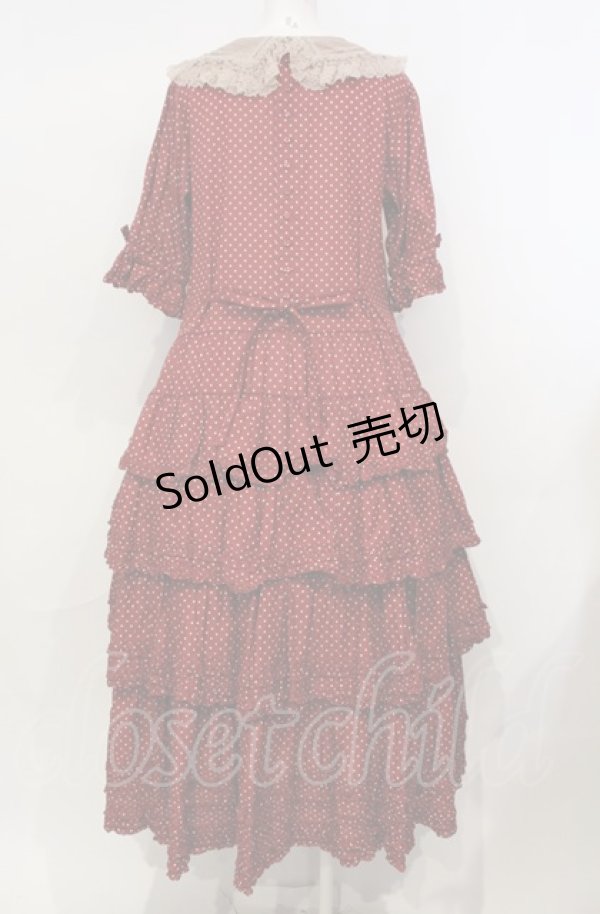 画像4: PINK HOUSE / 襟付き水玉プリントワンピース  アカ O-25-07-24-023-LO-OP-IG-OS (4)