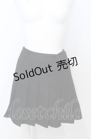 画像: axes femme / リボンセットプリーツスカパン  クロ O-25-07-25-001-AX-PA-IG-ZT061