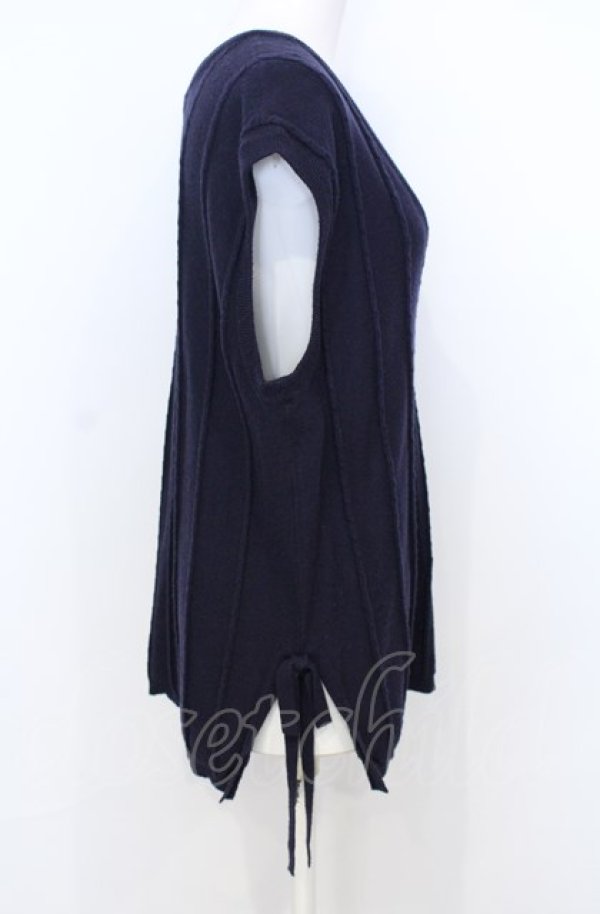 画像2: an another angelus / 細ケーブルニットベスト  ネイビー O-25-09-03-1009-CA-TO-IG-ZT010 (2)