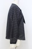 画像2: Fi.n.t / プチネクタイ付きチェックシャツ  ネイビー O-25-07-25-033-CA-BL-IG-ZT027 (2)