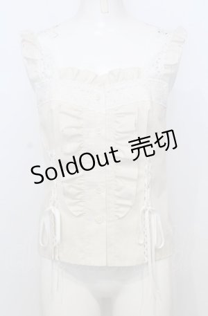 画像: MILK / レース UP キャミ  アイボリー O-25-07-25-036-ML-TO-IG-OS