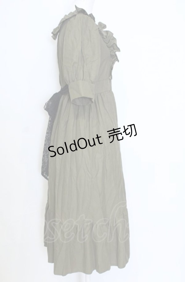 画像2: marcHenTica / シャルロットワンピース  オリーブ O-25-07-25-047-LO-OP-OW-OS (2)