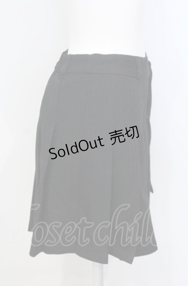 画像2: axes femme / リボンセットプリーツスカパン  クロ O-25-07-25-001-AX-PA-IG-ZT061 (2)