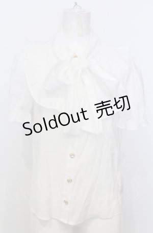 画像: Ank Rouge / リボンタイブラウス  シロ O-25-07-25-021-CA-BL-IG-OS