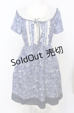 画像: axes femme POETIQUE / 航海図柄セーラーワンピース M ネイビー O-25-07-25-022-AX-OP-OW-OS