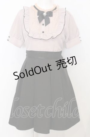 画像: LIZ LISA / ヨークフリルドッキングワンピース  ピンク×クロ O-25-07-25-023-LO-OP-OW-OS