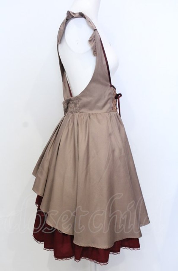 画像2: axes femme POETIQUE / バックデザインサス付きスカート M ブラウン×ワイン O-25-07-25-025-AX-OP-OW-ZT509 (2)