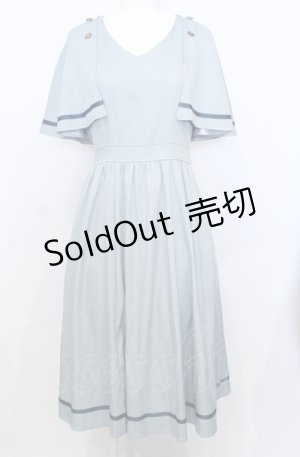 画像: axes femme POETIQUE / ケープデザインワンピース M ブルーグリーン O-25-07-25-030-AX-OP-OW-OS