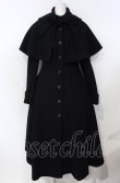 ATELIER BOZ / ケープ付ロングコート ブラック O-25-07-26-001