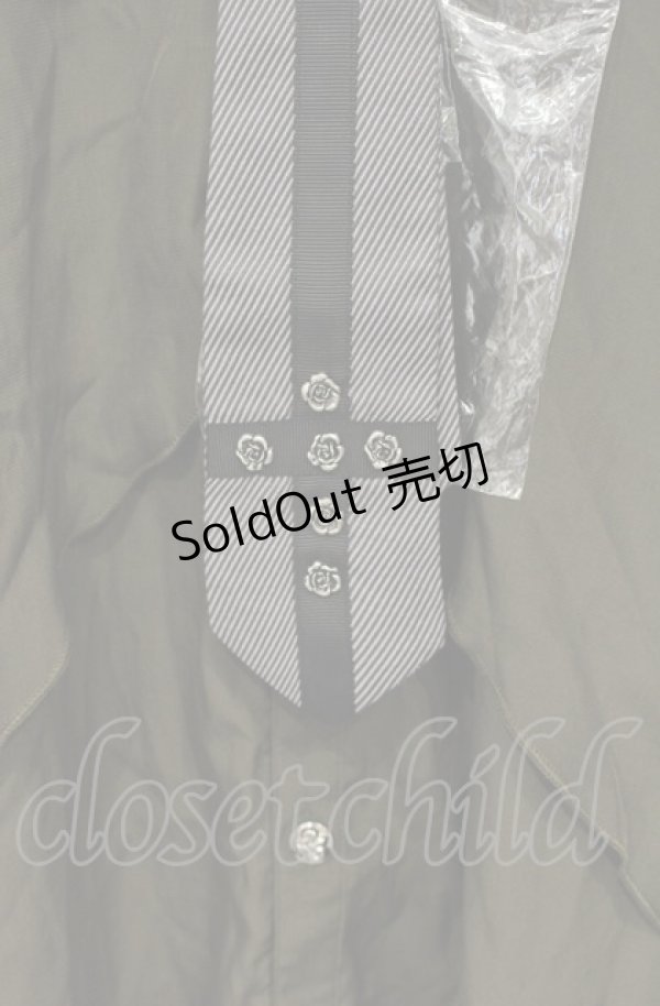 画像2: ALGONQUINS / タイつきオーバーブラウス  カーキグリーン O-25-07-26-027-AL-BL-IG-OS (2)