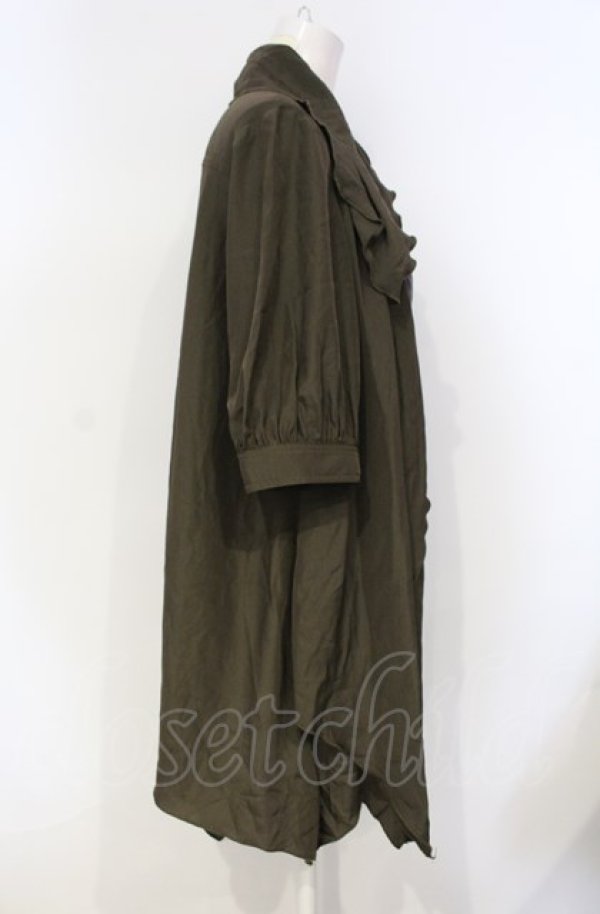 画像3: ALGONQUINS / タイつきオーバーブラウス  カーキグリーン O-25-07-26-027-AL-BL-IG-OS (3)