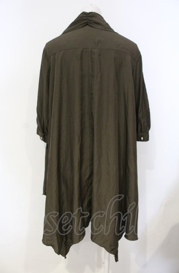 画像4: ALGONQUINS / タイつきオーバーブラウス  カーキグリーン O-25-07-26-027-AL-BL-IG-OS (4)