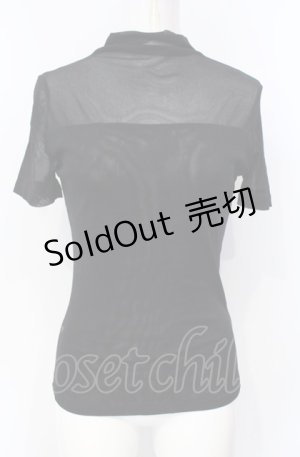 画像: axes femme / シアー半袖トップス  クロ O-25-07-26-043-AX-TO-IG-OS