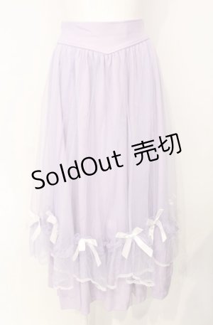 画像: axes femme POETIQUE / マリンチュールリボンスカート  ラベンダー O-25-07-26-048-AX-SK-IG-ZT506