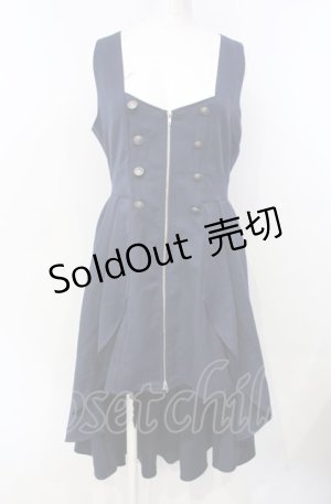 画像: axes femme POETIQUE / ベストデザインミニワンピース  ネイビー O-25-07-26-053-AX-OP-IG-OS