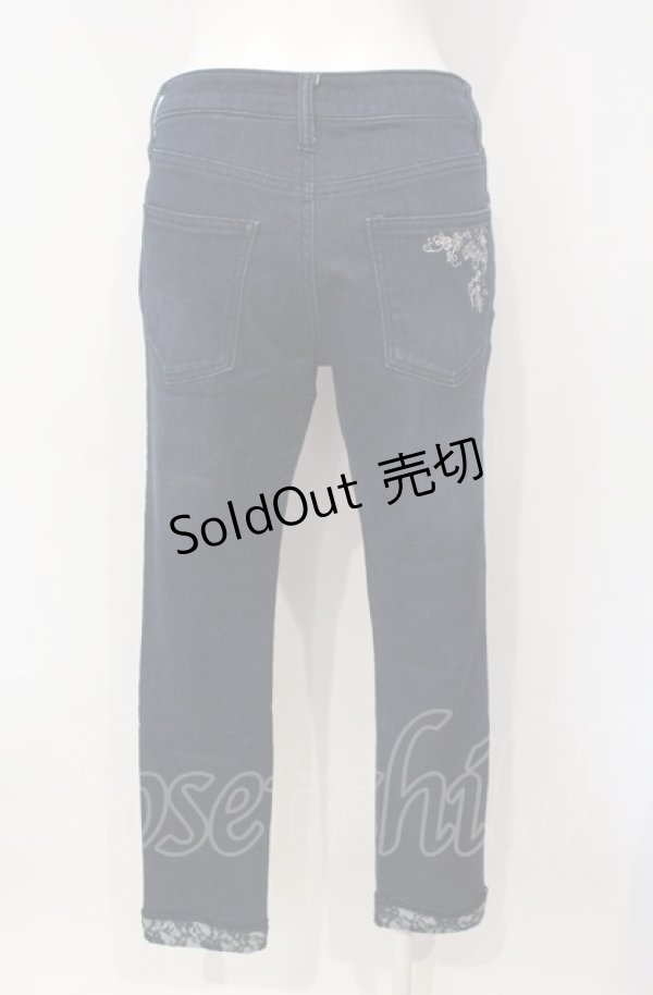 画像4: axes femme / エッフェル塔刺繍デニムパンツ M インディゴ O-25-07-26-057-AX-PA-IG-ZT461 (4)