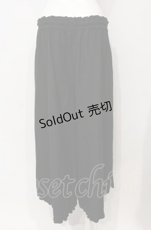 画像2: axes femme / 裾レースワイドパンツ M クロ O-25-07-26-058-AX-PA-IG-ZT061 (2)