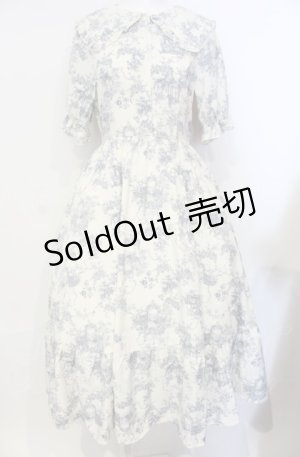 画像: m petit by misako / トワルドジュイワンピース M ブルー O-25-07-26-062-LO-OP-OW-OS