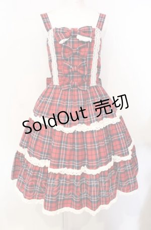画像: axes femme kawaii / タータンチェックジャンスカ M アカ O-25-07-26-069-AX-OP-OW-OS