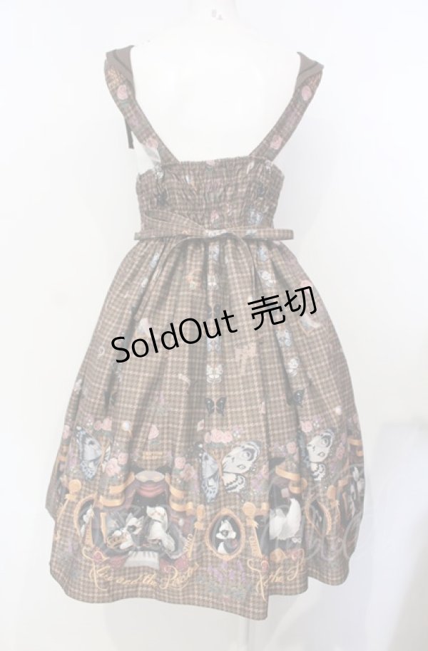 画像4: ALICE and the PIRATES / Dual face 〜phantom and truth〜柄ジャンパースカートII  ブラウン O-25-07-26-070-PA-OP-OW-OS (4)