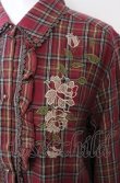 画像2: axes femme / 刺繍入りロングシャツワンピース  ワイン O-25-07-26-071-AX-OP-IG-OS (2)