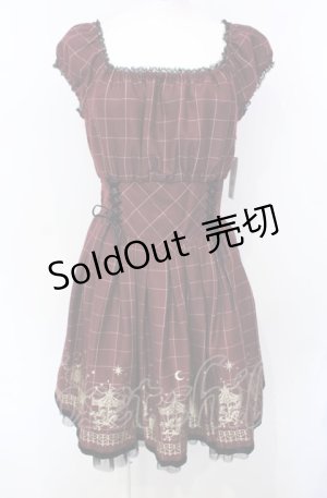 画像: Secret Honey / メリーゴーランド柄ワンピース 2 ワイン O-25-07-26-085-CA-OP-IG-OS