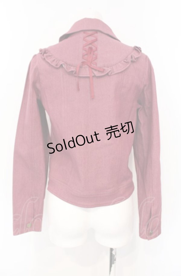 画像3: axes femme POETIQUE / ヨーク刺繍デニムジャケット M 濃ピンク系 O-25-07-26-089-AX-JA-IG-OS (3)