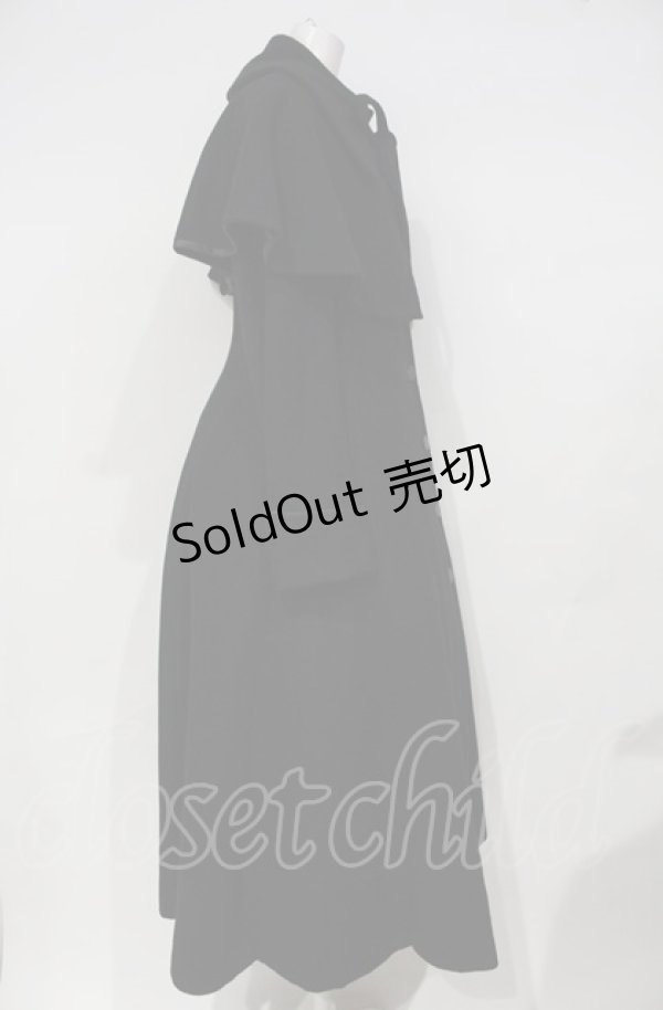 画像3: ATELIER BOZ / ケープ付ロングコート  ブラック O-25-07-26-001-EL-CO-IG-OS (3)