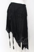 画像3: STIGMATA / ガーゼアシメフラップスカート S ブラック O-25-07-26-108-GO-SK-OW-OS (3)