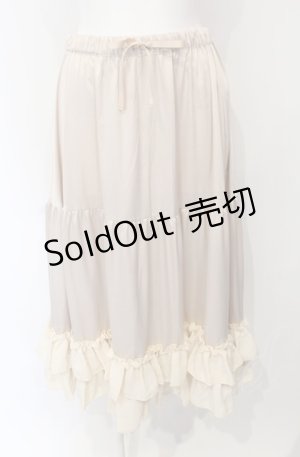 画像: axes femme kawaii / ミディフリルペチスカート M ベージュ O-25-07-26-114-AX-SK-OW-OS