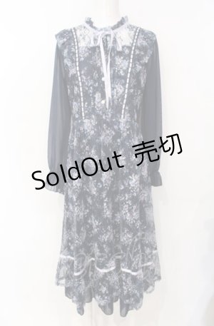 画像: axes femme / フローラルレースワンピース M ネイビー O-25-07-26-117-AX-OP-OW-OS