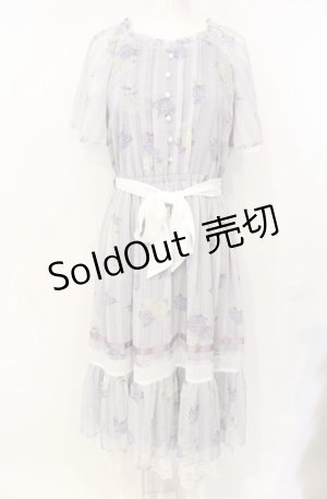 画像: axes femme / 紫陽花シフォンワンピース M ラベンダー O-25-07-26-118-AX-OP-OW-OS
