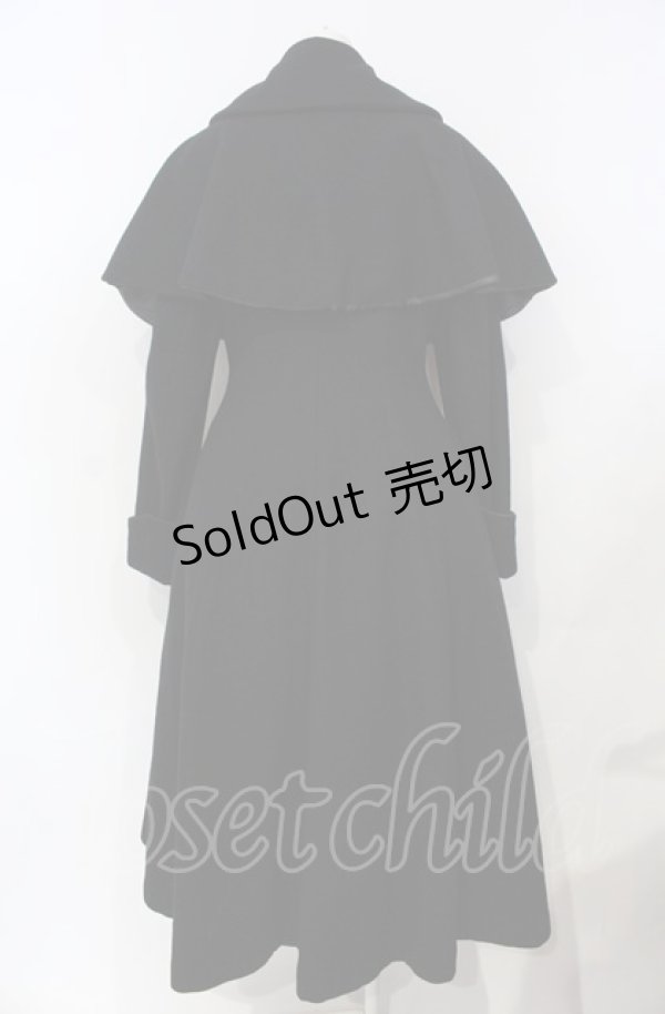 画像4: ATELIER BOZ / ケープ付ロングコート  ブラック O-25-07-26-001-EL-CO-IG-OS (4)