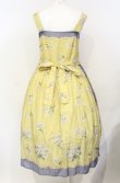 画像4: Jane Marple / Miss Daisyストラップドレス M イエロー×ブルー O-25-07-26-012-JM-OP-OW-ZT086 (4)