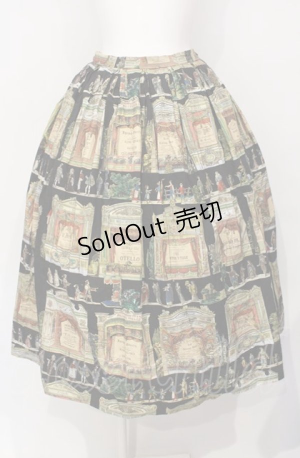 画像1: Jane Marple Dans Le Salon / Paper theater キャトルタックスカート M クロ O-25-07-26-016-JM-SK-OW-OS (1)