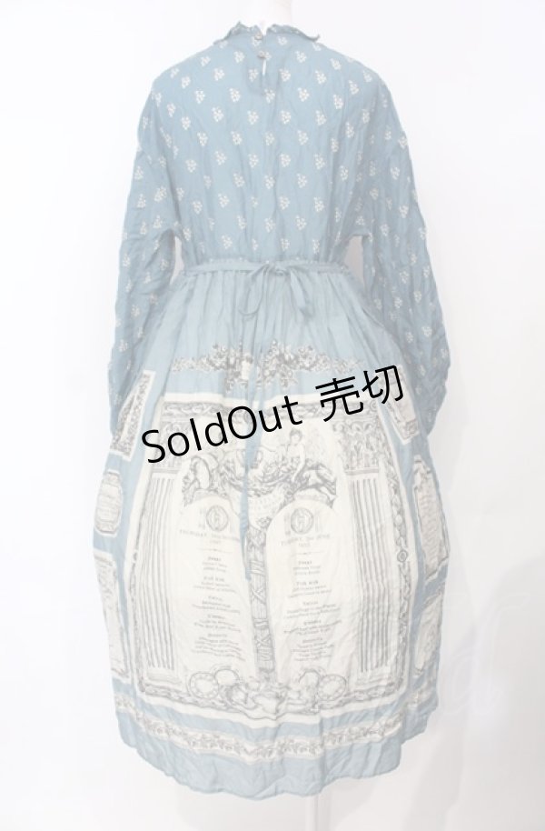 画像4: Jane Marple / Queen’s tableのディナードレス  ブルーグレイ O-25-07-26-017-JM-OP-OW-OS (4)