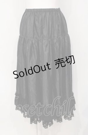 画像: Innocent World / シフォンとレースのペチコート L クロ O-25-07-26-019-IW-SK-OW-OS