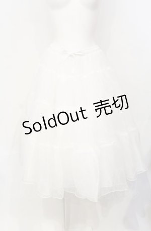 画像: axes femme kawaii / ミディオーガンジーパニエ  シロ O-25-07-26-020-AX-SK-IG-OS